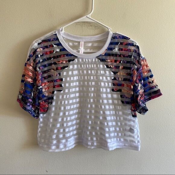 Xhilaration Striped Crop Top - Picture 2 of 5